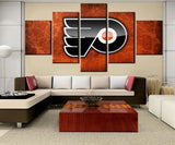 5 Panel Philadelphia Flyers Canvas Wall Art Painting For Living Room Bedroom