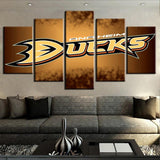 5 Piece NHL Hockey Anaheim Ducks Canvas Wall Art for Home Decorations Wall Decor