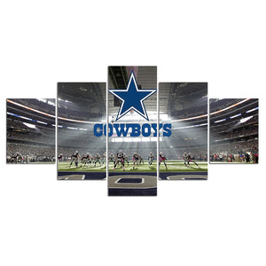 5 Panel Dallas Cowboys Stadium Wall Art For Wall Decor