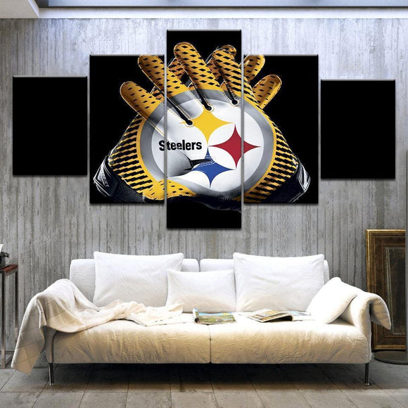 5 Panel Gloves Pittsburgh Steelers Wall Art