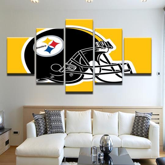 5 Panel Helmet Pittsburgh Steelers Wall Decor