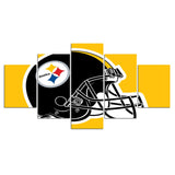 5 Panel Helmet Pittsburgh Steelers Wall Decor