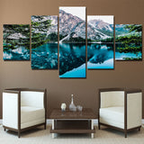 5 Panel Landscape Of View Mountain Lake Large Mountain Wall Art