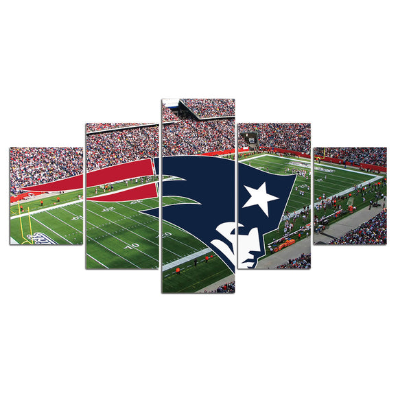 5 Panel New England Patriots Stadium Wall Art