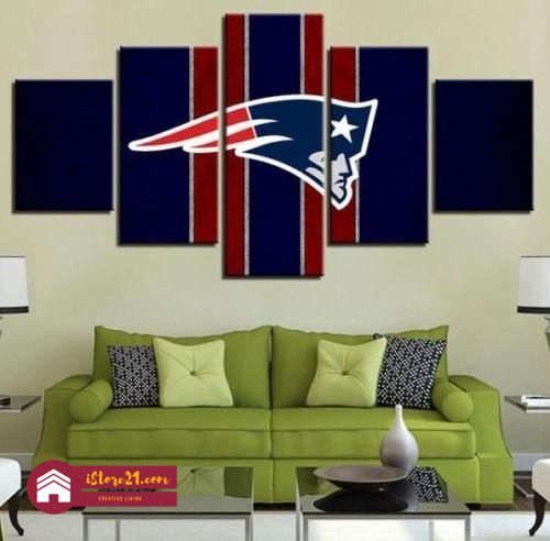 5 Panel New England Patriots Wall Art Football
