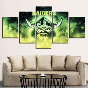 5 Piece Canberra Raiders Wall Art For Living Room