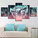 5 Piece Manly Warringah Sea Eagles Wall Art For Living Room