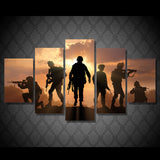 5 Piece Military Wall Art Sunset Army Soldiers For Living Room