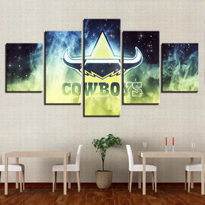 5 Piece North Queensland Cowboys Wall Art For Living Room