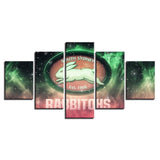 5 Piece South Sydney Rabbitohs Wall Art For Living Room Wall Decor
