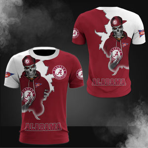 15% OFF Best Alabama Crimson Tide T Shirt Skull For Men