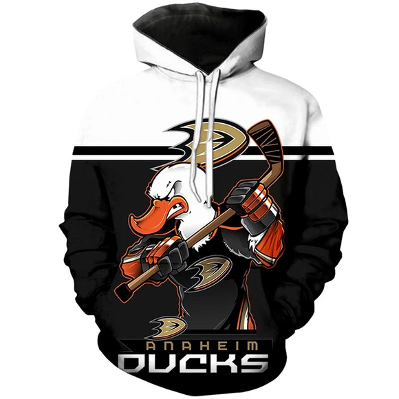 Anaheim Ducks Hoodie Mascot 3D Printed