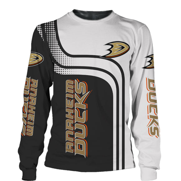 Anaheim Ducks Sweatshirt 3D Long Sleeve Crew Neck