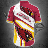 Arizona Cardinals Button Up Shirt Short Sleeve Big Logo