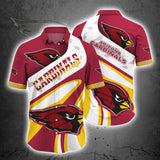 Arizona Cardinals Button Up Shirt Short Sleeve Big Logo