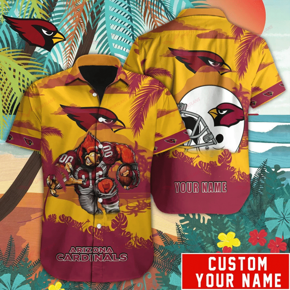15% OFF Arizona Cardinals Hawaiian Shirt Mascot Customize Your Name