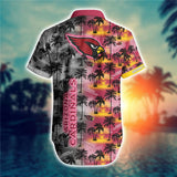 Arizona Cardinals Hawaiian Shirt Palm Tree Pattern