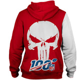 Arizona Cardinals Hoodies Skull Printed