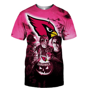 Arizona Cardinals T shirt 3D Halloween Horror Night T shirt