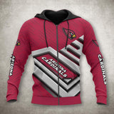 Arizona Cardinals Zip Up Hoodies No 1