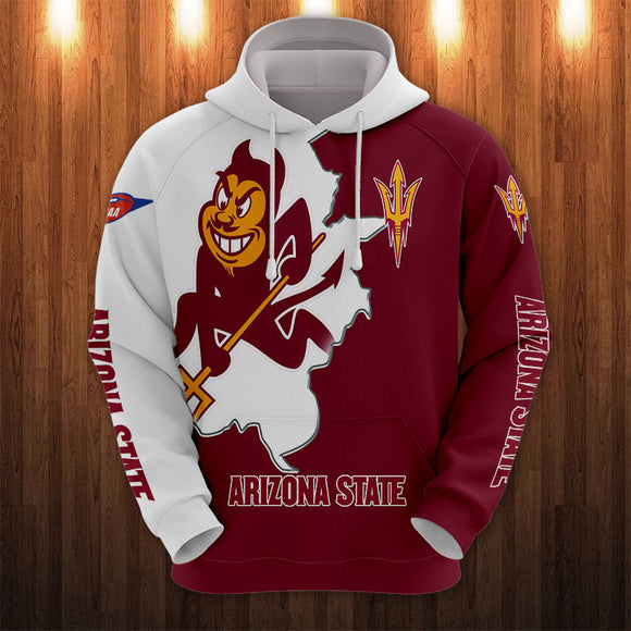 Arizona State Sun Devils Hoodies Mascot Printed