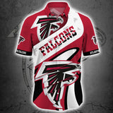 Atlanta Falcons Button Up Shirt Short Sleeve Big Logo