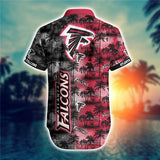 Atlanta Falcons Hawaiian Shirt Palm Tree Pattern