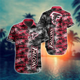 Atlanta Falcons Hawaiian Shirt Palm Tree Pattern