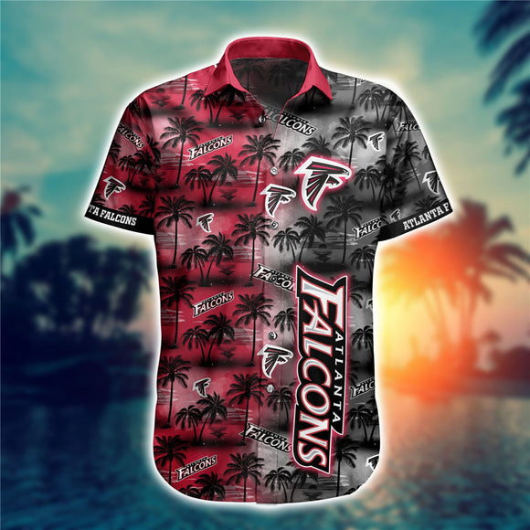 Atlanta Falcons Hawaiian Shirt Palm Tree Pattern