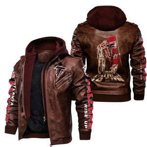 Atlanta Falcons Leather Bomber Jacket From Father To Son