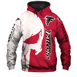 Atlanta Falcons Men's Hoodies Skull Printed