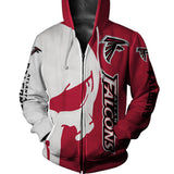 Atlanta Falcons Men's Hoodies Skull Printed