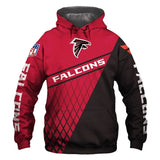Atlanta Falcons Zip Up Hoodie With Hooded Long Sleeves