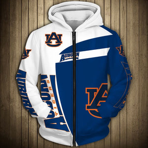 Up To 20% OFF Auburn Tigers Zip Up Hoodie 3D