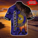 Baltimore Ravens Hawaiian Shirt Customize Your Name