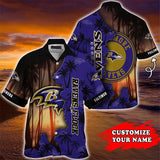 Baltimore Ravens Hawaiian Shirt Customize Your Name