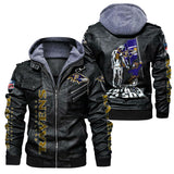 Baltimore Ravens Leather Bomber Jacket From Father To Son