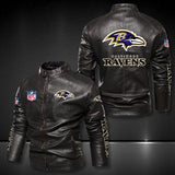 Baltimore Ravens Leather Jacket Winter Coat