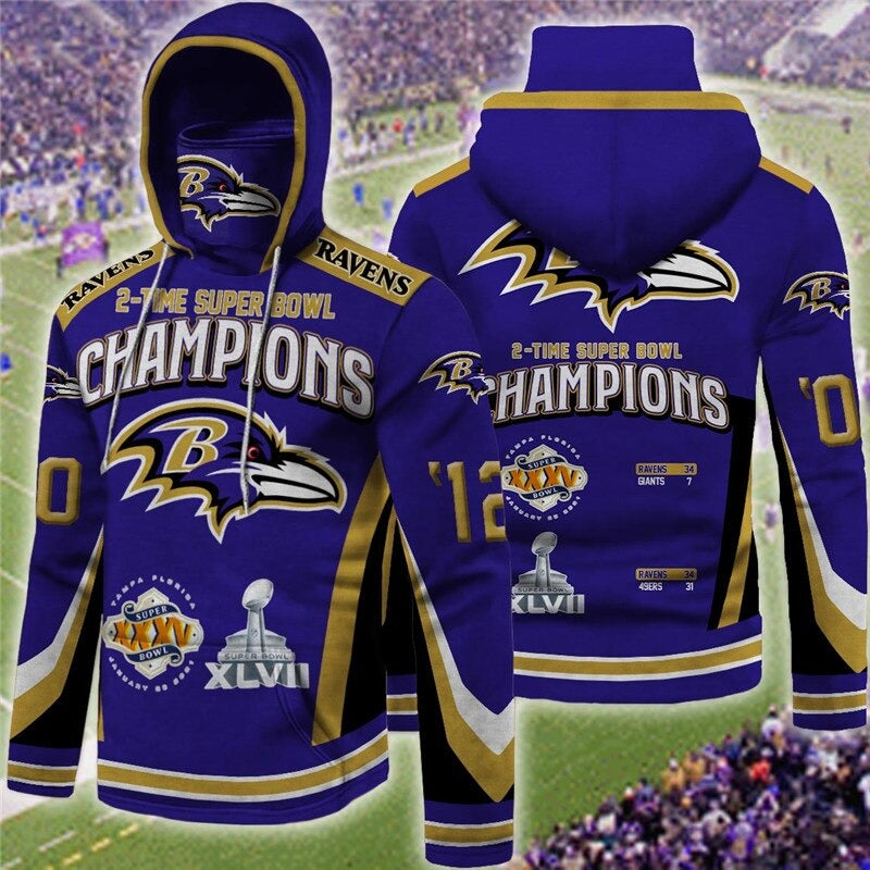 20% OFF Baltimore Ravens Super Bowl Hoodie 2 Times Champions – 4 Fan Shop