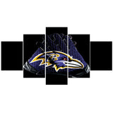 Baltimore Ravens Canvas Wall Art Gloves For Living Room Wall Decor