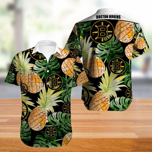 Boston Bruins Hawaiian Shirt Pineapple Button Up