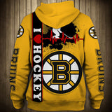Boston Bruins Zip Up Hoodie Heart Beats