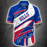 Buffalo Bills Button Up Shirt Short Sleeve Big Logo
