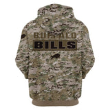 Buffalo Bills Camo Hoodie 3D Printed