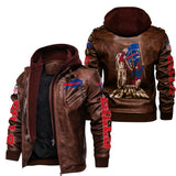 Buffalo Bills Leather Bomber Jacket From Father To Son