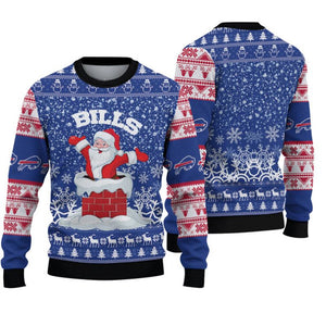 Buffalo Bills Sweatshirt Christmas Funny Santa Claus