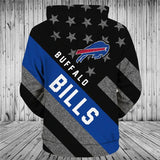 Buffalo Bills Zipper Hoodies Striped Banner