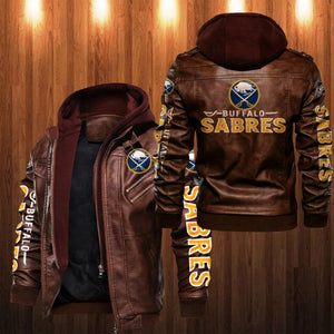 Buffalo Sabres Leather Jacket With Hood