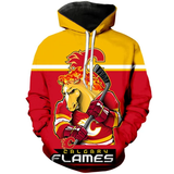 Calgary Flames Hoodie Mascot 3D Printed
