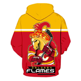 Calgary Flames Hoodie Mascot 3D Printed